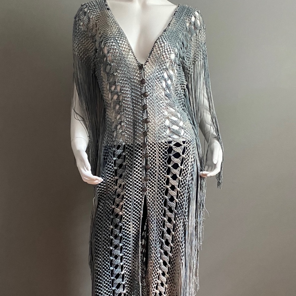 hand crocheted cardigan custom made - Picture 2 of 10